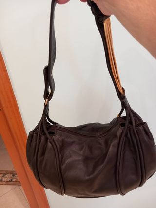 Blumarine - Borsa a spalla Hobo nera in pelle 
