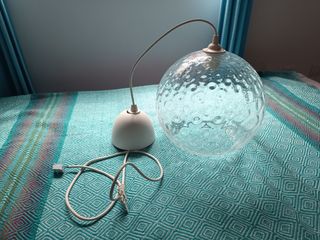 Lampara cristal transparente antiguo 