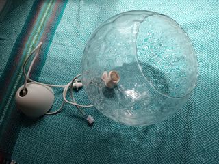 Lampara cristal transparente antiguo 