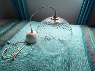 Lampara cristal transparente antiguo 