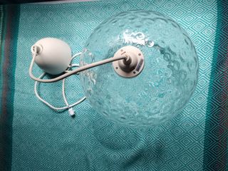 Lampara cristal transparente antiguo 