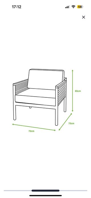 Sillón jardín - Aluminio y madera