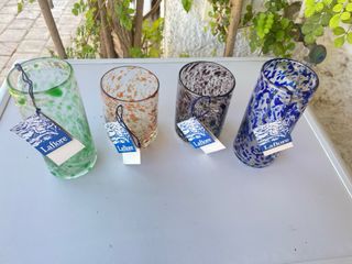 Vasos La Fiore, vidrio soplado- 12€ la unidad
