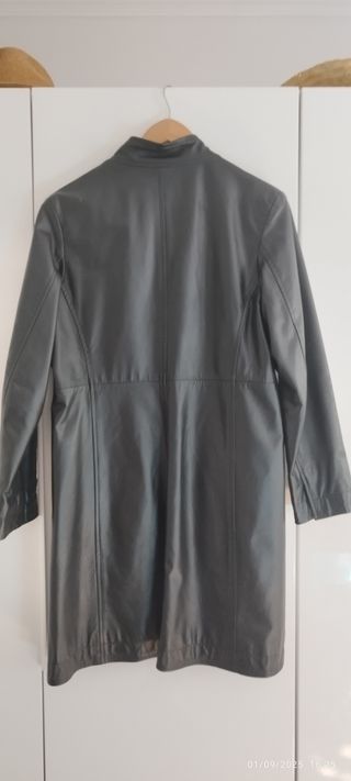 Chaqueta cuero negra mujer, talla M