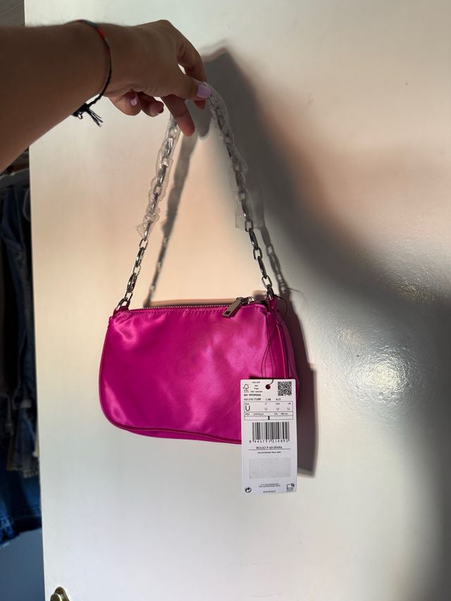 Bolso Mango rosa | Bolso bandolera