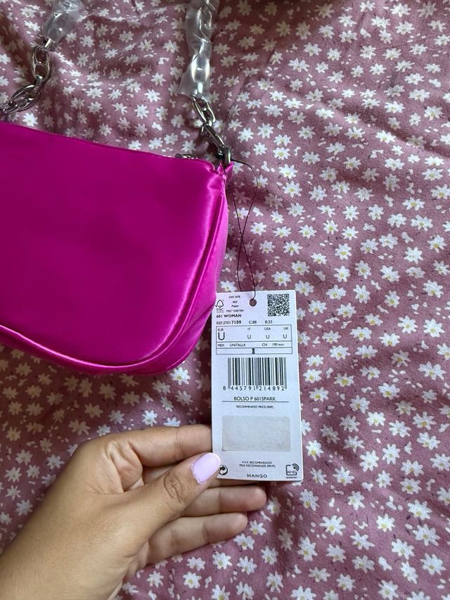 Bolso Mango rosa | Bolso bandolera