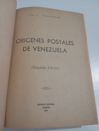 1949 Venezuela Orígenes Postales
