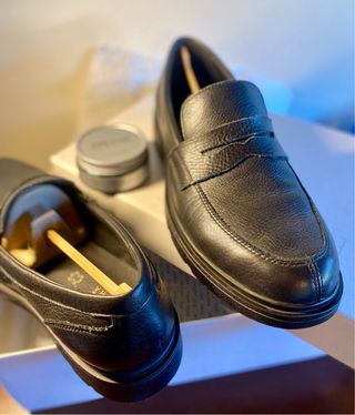 Geox Spherica 43 - Mocasines negros y crema