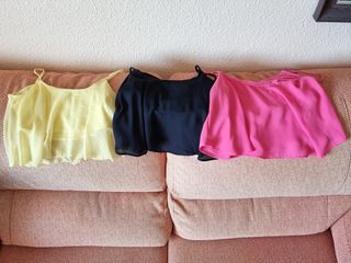 3 Tops - Amarillo, Negro, Rosa