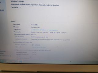 Portátil Packard Bell Easynote TJ66