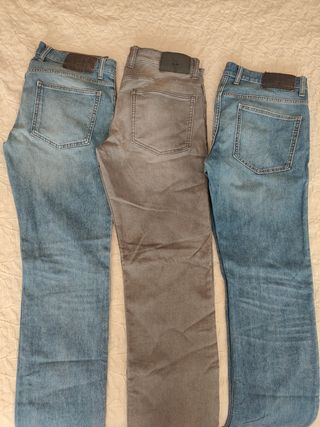3 Vaqueros Slim strech comfort C&A Hombre 33/32