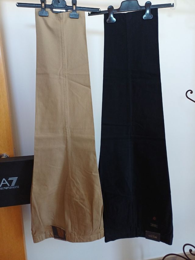 Pantalones Peyton algodón premium - beige, negro