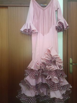 Vestido Flamenca Rosa lunares