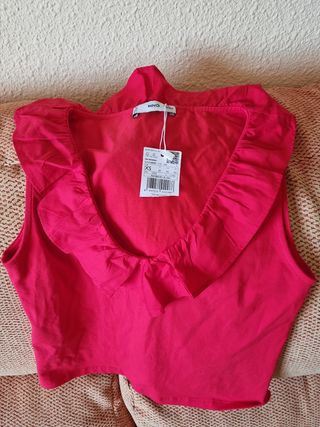 Top rojo Mango XS