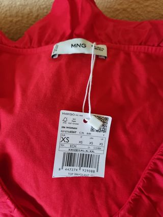 Top rojo Mango XS