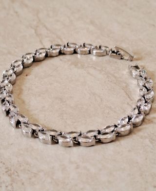 Braccialetto argento donna cristalli
