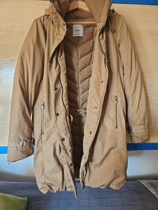 Abrigo Mango beige - Talla M