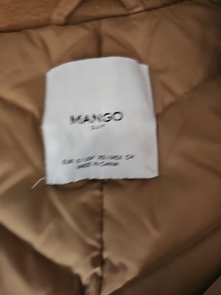 Abrigo Mango beige - Talla M