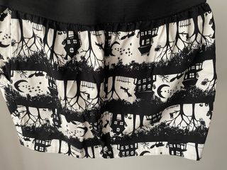 Minifalda Zara - M - Blanco y Negro