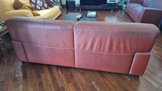 Divani in pelle, rosso bordeaux