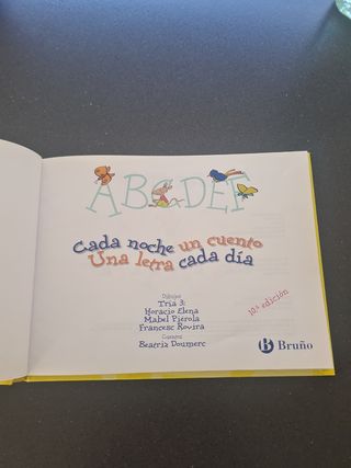 Cada noche un cuento.  Una letra cada dia. 