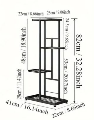 Soporte plantas blanco metal
