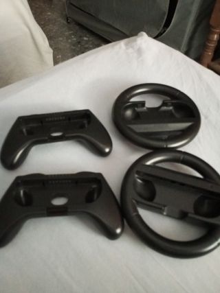 2 Volantes + 2 Soportes Joycon Nintendo Switch