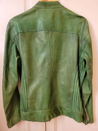 Cazadora de piel verde Diesel