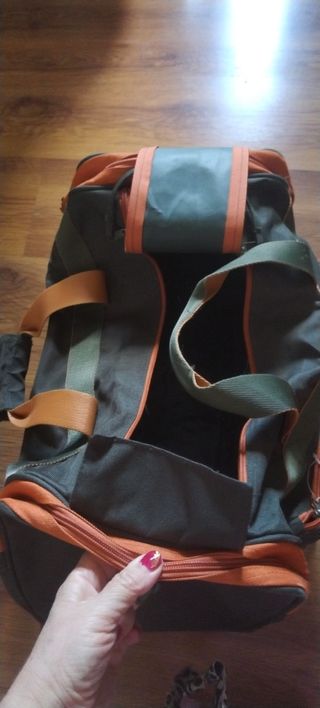 Bolso viaje verde-naranja