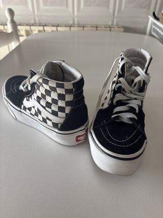 VANS Sk8-Hi Platform - Cuadro Blanco y Negro