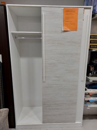 Armario 1,20m blanco - Puertas correderas