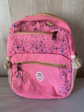 Mochila rosa estampada