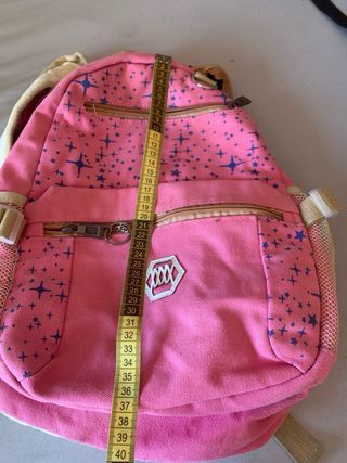 Mochila rosa estampada