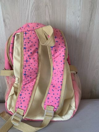 Mochila rosa estampada