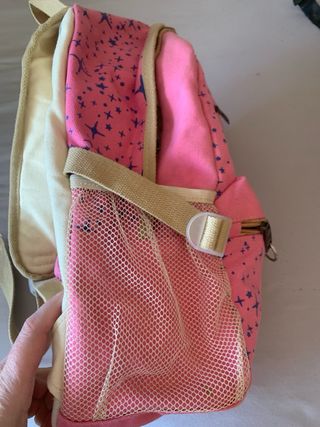 Mochila rosa estampada