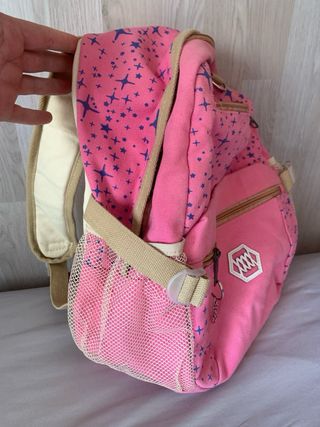 Mochila rosa estampada