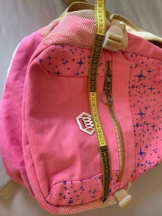 Mochila rosa estampada