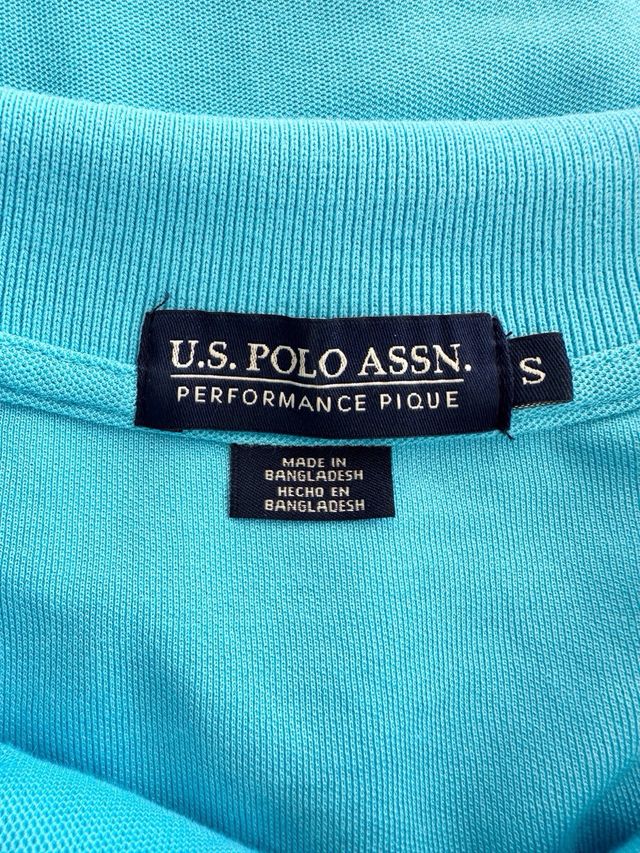 Polo U.S. Polo Assn. turchese a manica corta