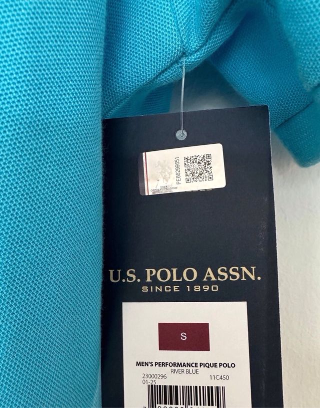 Polo U.S. Polo Assn. turchese a manica corta