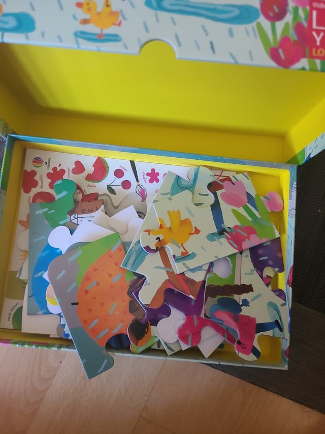 Libro y Puzzle Los Colores Usborne