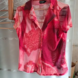 Camisa Desigual L - Roja y Rosa