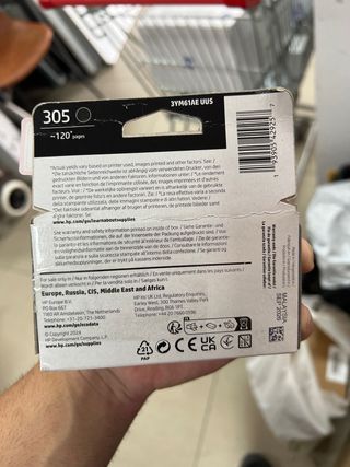 Cartucho HP 305 negro original