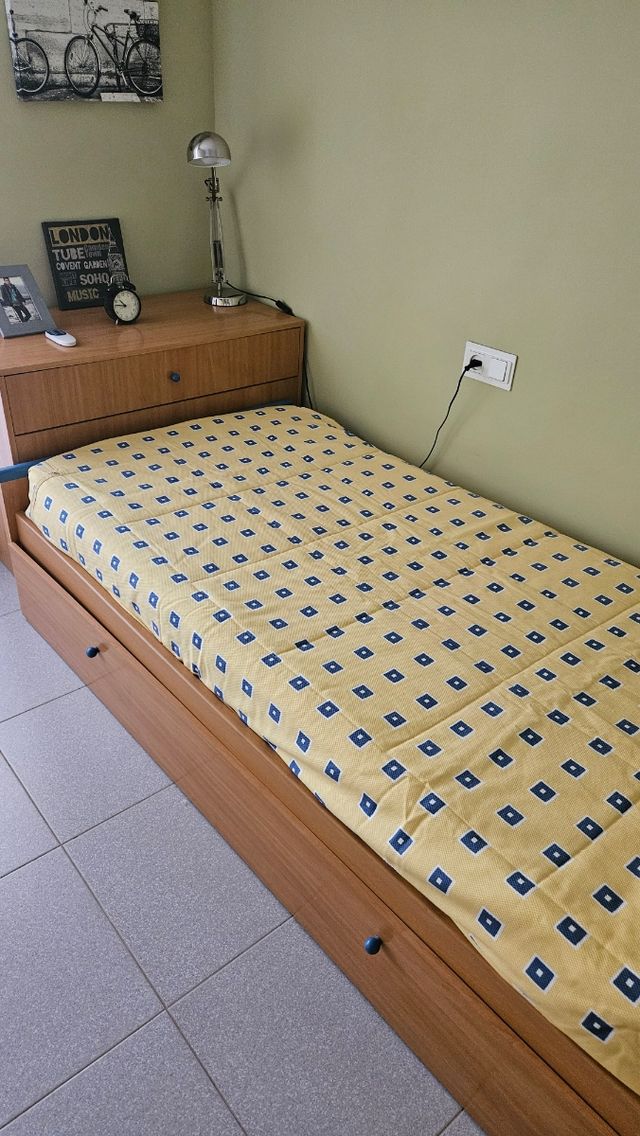 Edredón 90cm - Azul y Amarillo