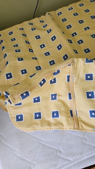 Edredón 90cm - Azul y Amarillo