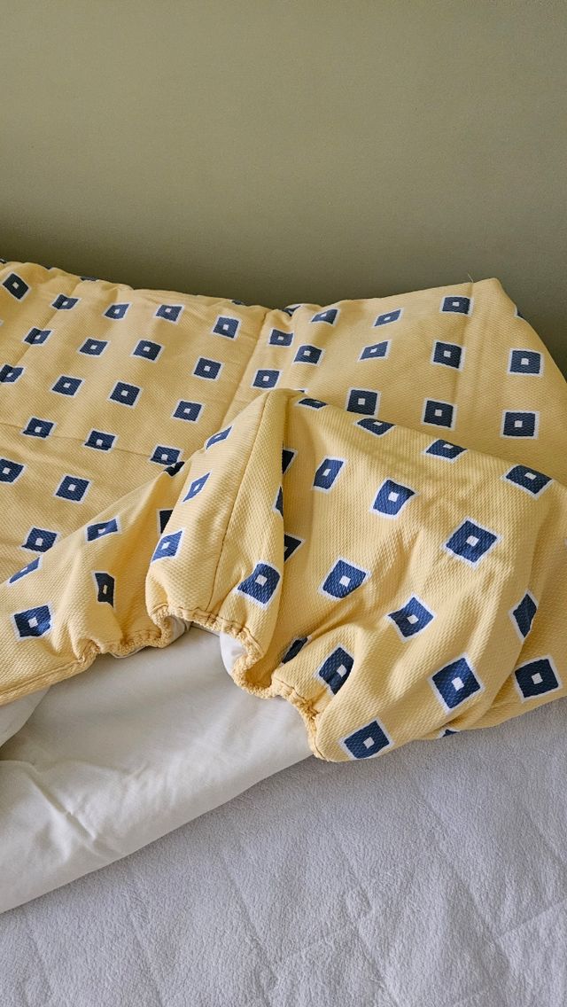 Edredón 90cm - Azul y Amarillo