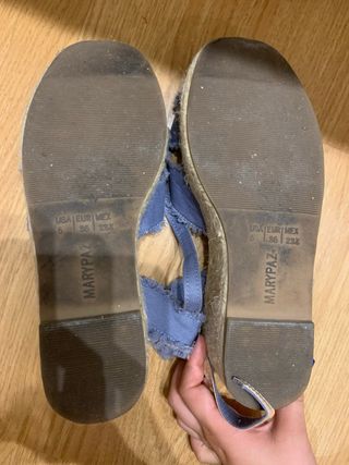 Sandalias cuña vaqueras -talla 36