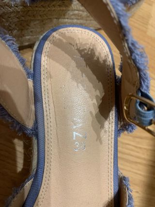 Sandalias cuña vaqueras -talla 36