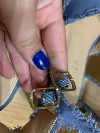 Sandalias cuña vaqueras -talla 36