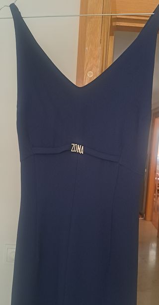 Vestido midi azul ZONA