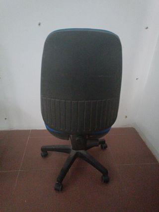 Silla oficina azul tela